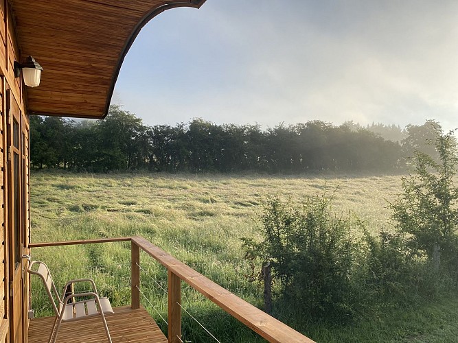 La Roulotte du Verger, belle lumière matinale