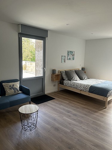 chambre bleue La Grange de Courbey