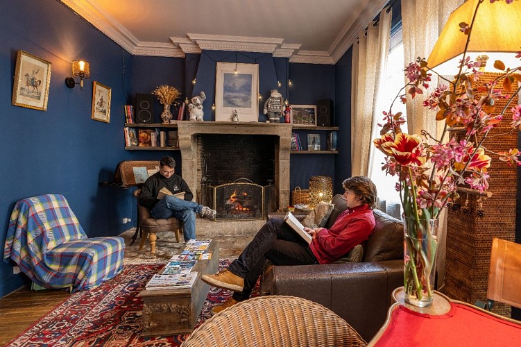 Salon bleu rez-de-chaussée