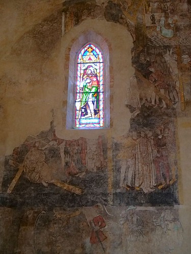 montbrunbocage_patrimoine_eglise_vitrail_fresques_detail @oceaneoti