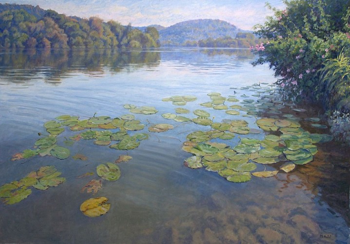 Nénuphars en bord de Seine, Atelier Galerie du Bord de Seine, Poses © Michèle Ratel