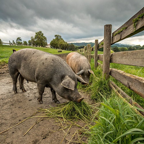 cochons-gris-de-ferme-
