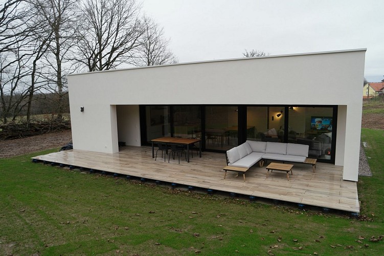 Terrasse de 50m2 et parc d'1 demi hectare