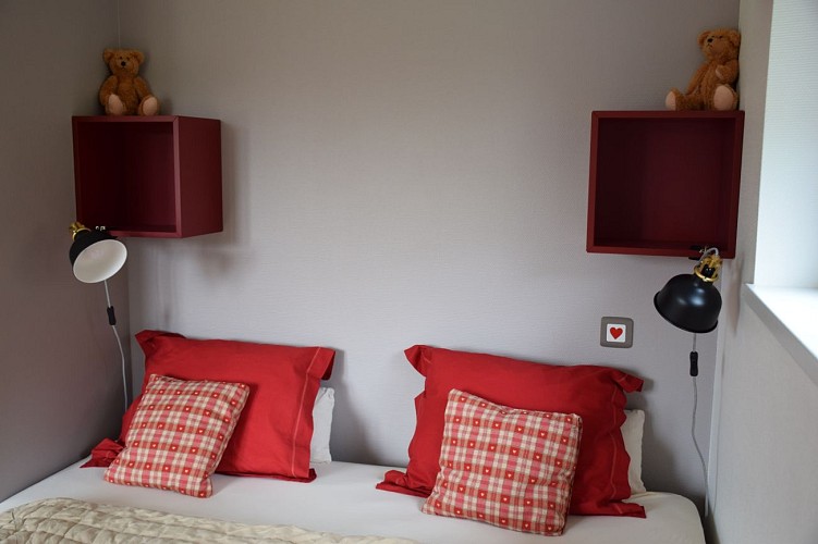 Première chambre thème rouge