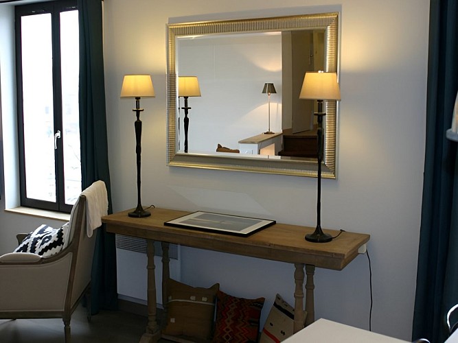 Appartement à Trouville sur mer, détail salon