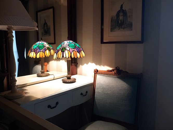 détail chambre de la baie