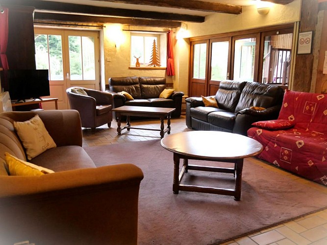 Salon du gite de groupe (Marmonfosse)