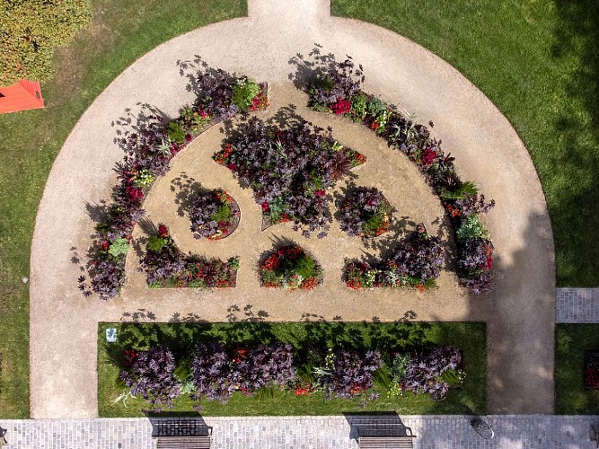 vue aerienne jardin botanique