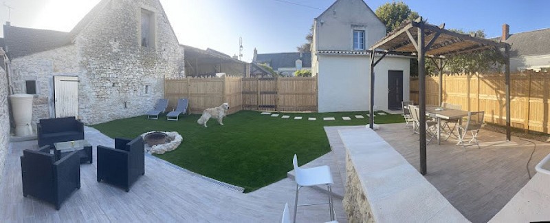 jardin privé et clôturé