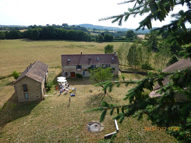 Vue aérienne du gite
