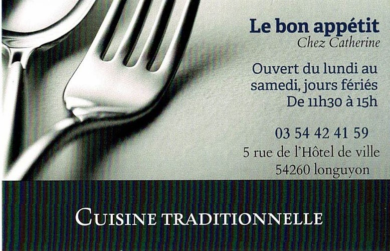 Restaurant le bon appétit "chez catherine"
