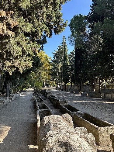 La necrópolis de Alyscamps y la iglesia de Saint Honnorat