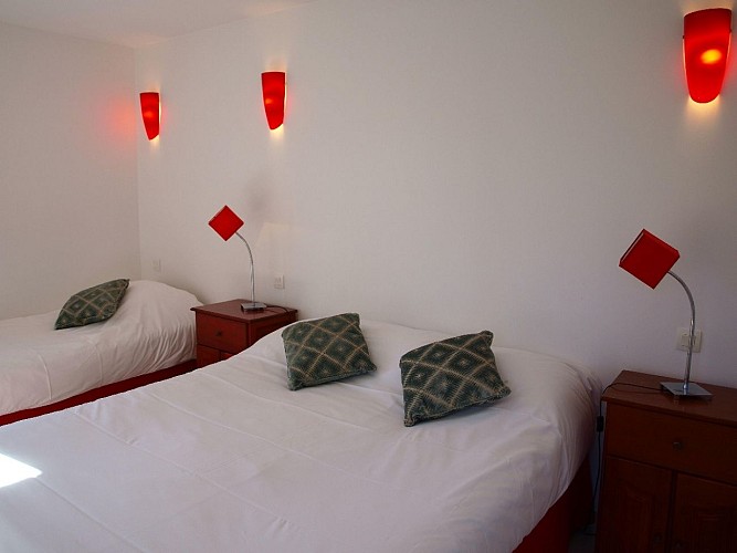 Gîte les Pieds dans l'eau à Asnelles,chambre