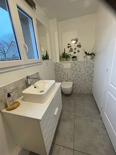 Chambre d'hôtes_manoir de la houlette_chambre Green_salle de douche_2