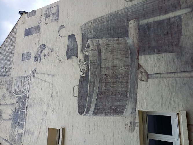 Cascade de Souchez et la fresque des lavandières