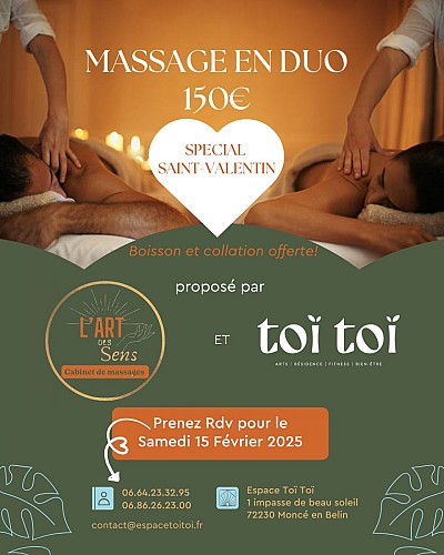 Massage Duo -Offre spéciale St-Valentin