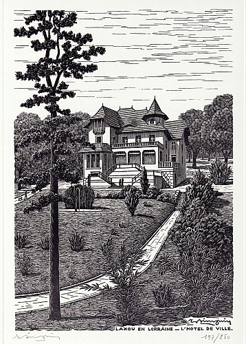 Gravure sur bois de Raymond Simonin