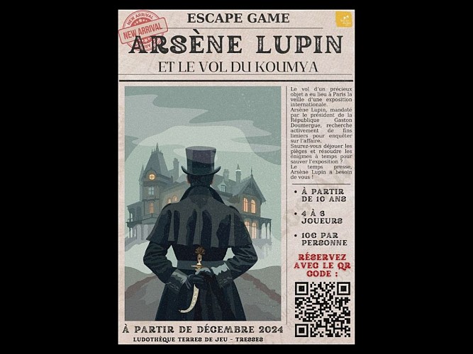 Escape-game Arsene Lupin et le vol du Koumya