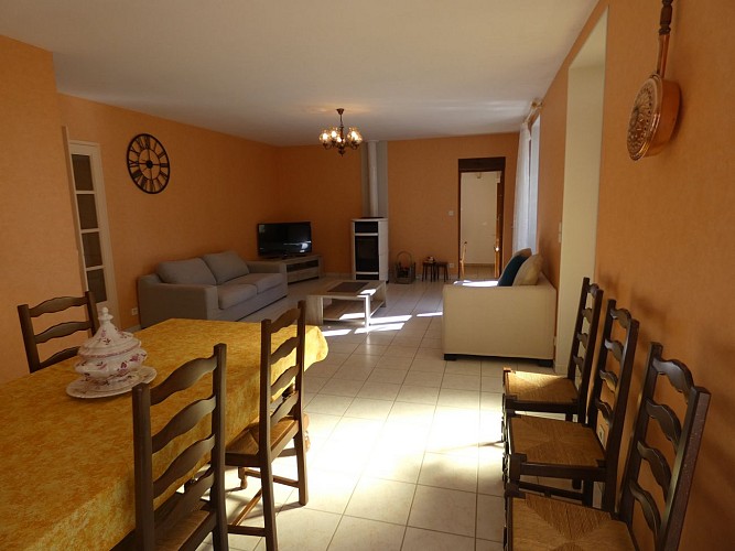 Salon du Gîte Guibardéou à Ste Colombe avec Gites de France Landes