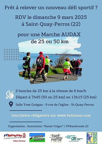 Dimanche 9 mars : Marche Audax à Saint-Quay-Perros