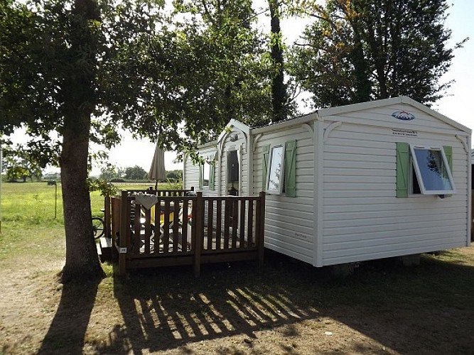 Camping les abberts mobilhome - Arès Bassin d'Arcachon ©Les abberts -