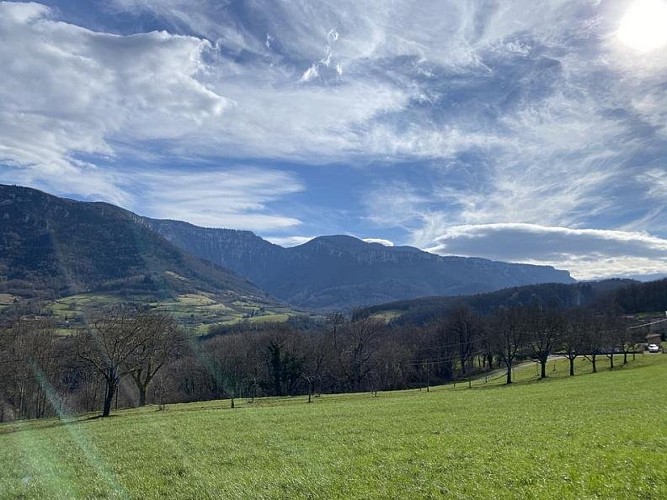 Vue sur Saint Martin le Colonel depuis la voie romaine