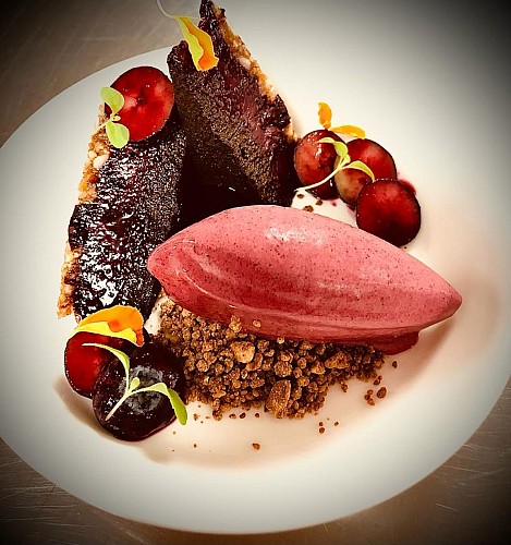 foto dessert blauwbes