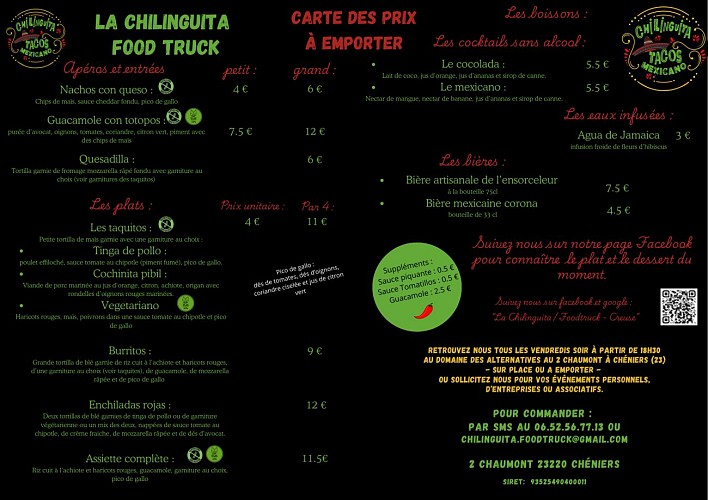 carte à emporter en A4 - 1