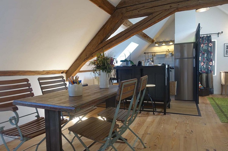 Salon du gîte le Nid à Oberhaslach