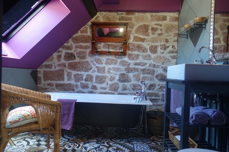 Salle de Bains du gîte le Nid à Oberhaslach