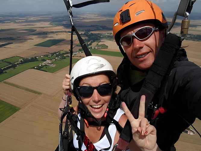 Baptême de l'air parapente treuil crocy