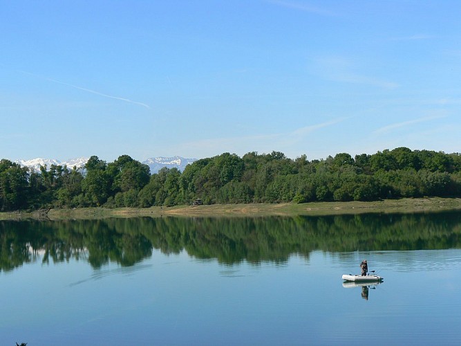 lac du gabas pêche float tube