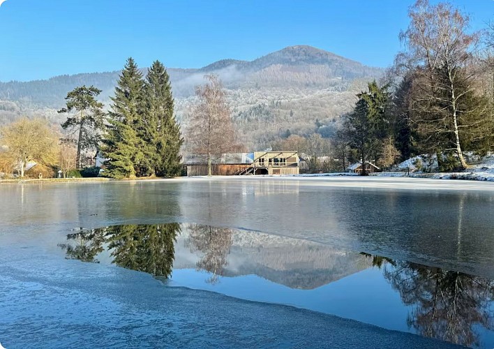 Vue étang Gîte de l'Étang