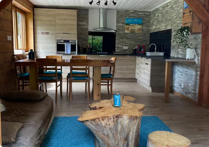 Cuisine et salon gite de l'Étang