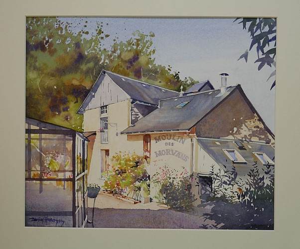 Moulins des Morvans aquarelle