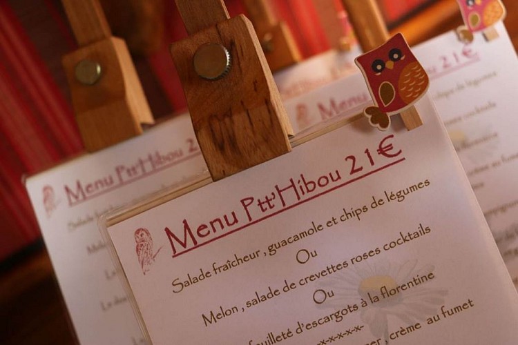 Menu restaurant la hulotte