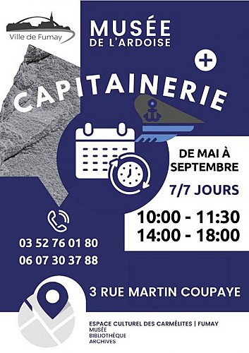Horaires capitainerie/musée mai à septembre