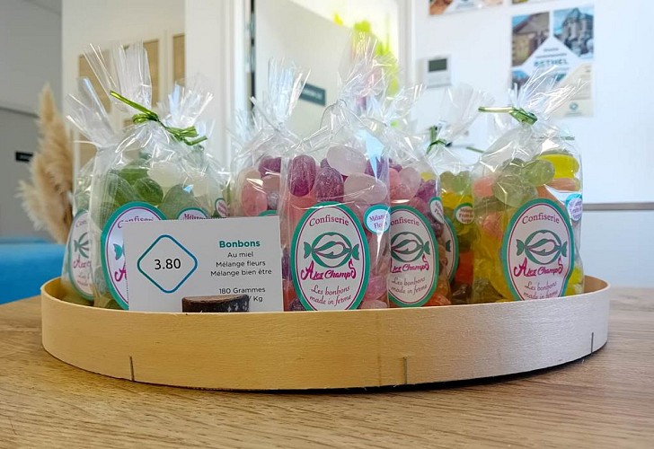 Bonbons A les Champs à la boutique de l'Office de Tourisme de Rethel