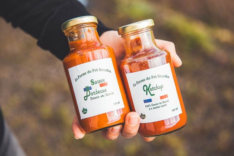 Ketchup et sauce barbecue de la ferme du Pré Grandin