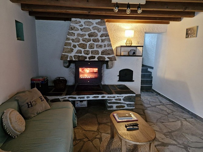 Salon coin cheminée