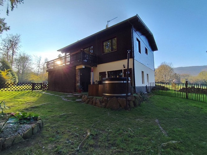 Jardin, terrasse et bain finlandais