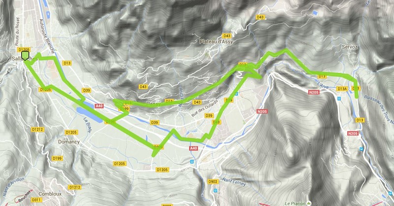 Circuit cyclo Sallanches/Servoz