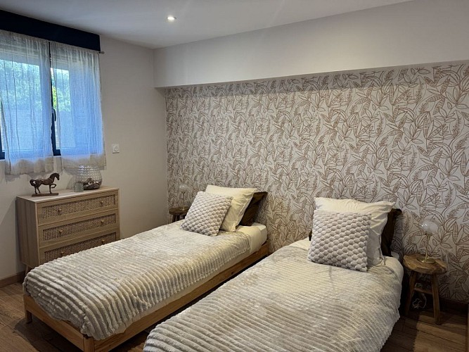 Le gîte de Brocottes - Hotot-en-Auge - la chambre 2 lits