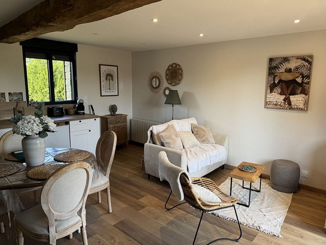 Le gîte de Brocottes - Hotot-en-Auge - Le séjour