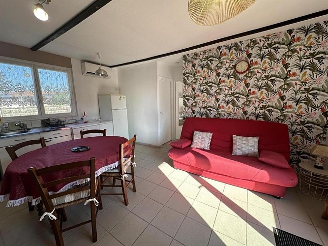 La Résinière Hinx gîte salon salle à manger