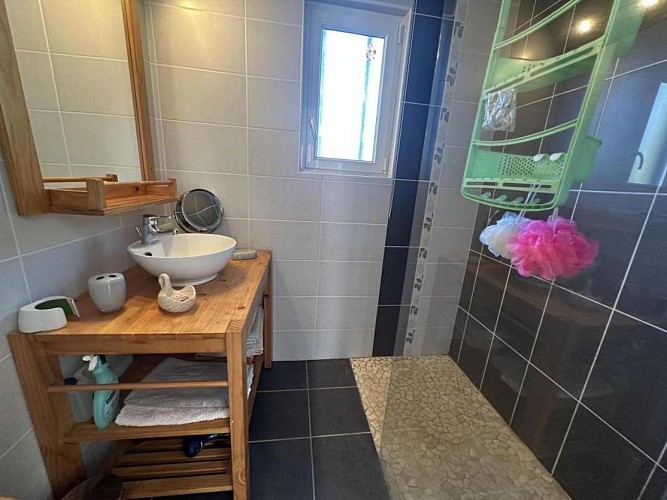 La Résinière Hinx gîte salle de bains