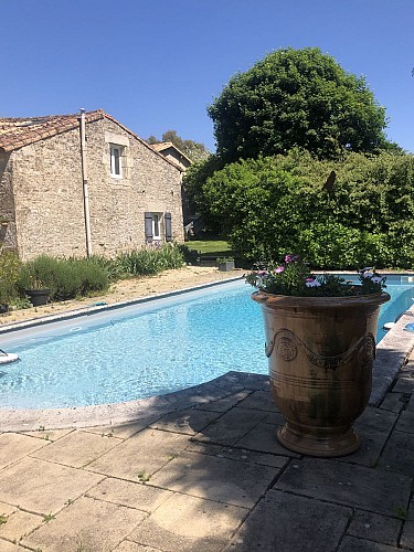 Gîte La Louise vue piscine