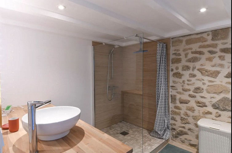 salle de bain rez-de-chaussée - La Grande du Massoubrot