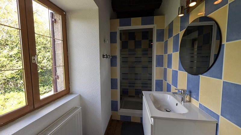 Gite La maison des Hortensias à Saint Gence en Haute-Vienne - salle d'eau privée à la chambre_10