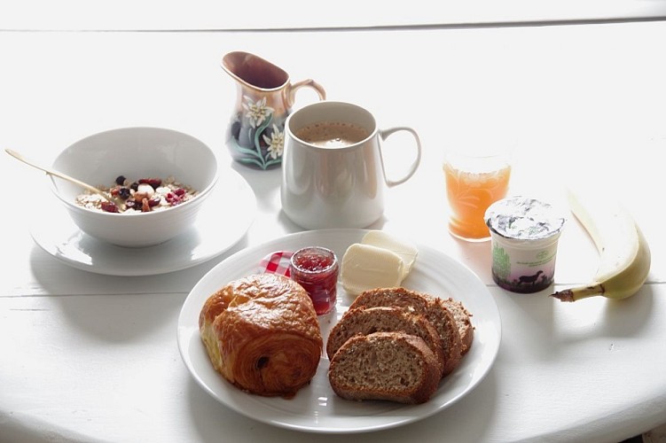 web Chez Camille et Pierre - petit déjeuner